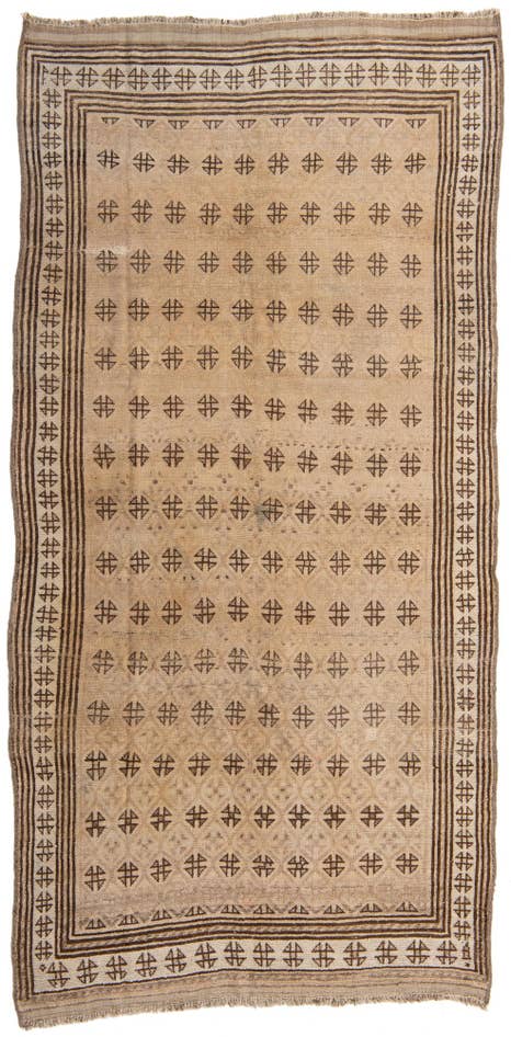 Detail image of 4' 8 x 9' 8 Hand Knotted Moroccan Wool Runner Rug