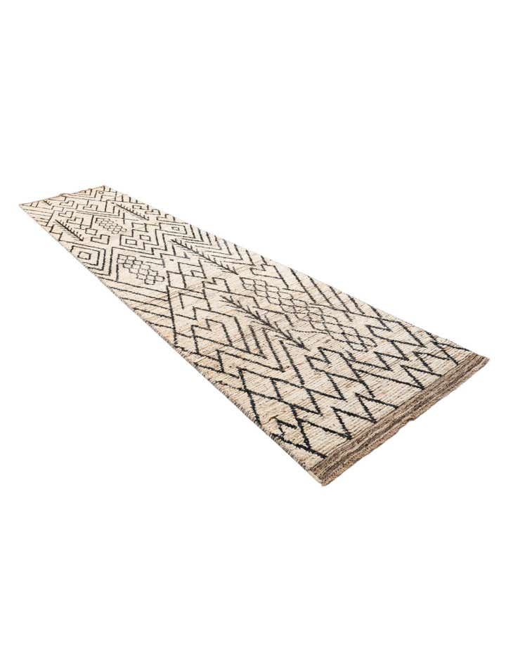 3' 5 x 16' 3 Hand Knotted Moroccan Wool Runner Rug