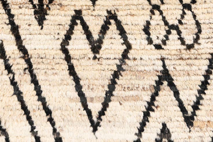 Detail image of 3' 5 x 16' 3 Hand Knotted Moroccan Wool Runner Rug