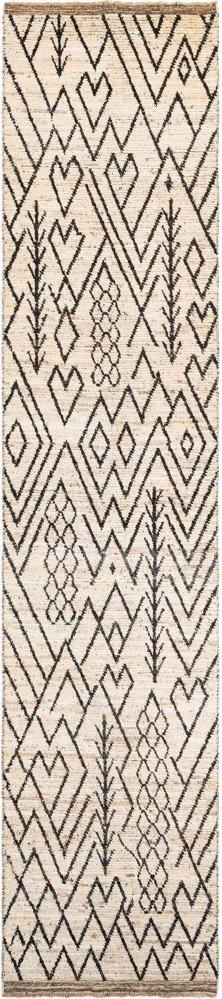 3' 5 x 16' 3 Hand Knotted Moroccan Wool Runner Rug