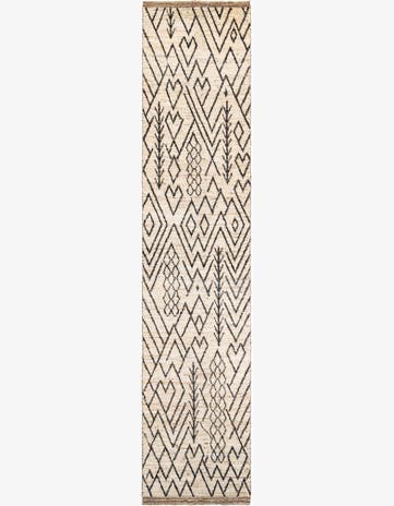 3' 5 x 16' 3 Hand Knotted Moroccan Wool Runner Rug