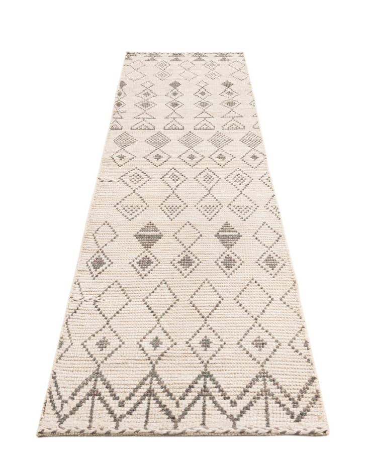 Detail image of 2' 8 x 10' 3 Hand Knotted Moroccan Wool Runner Rug
