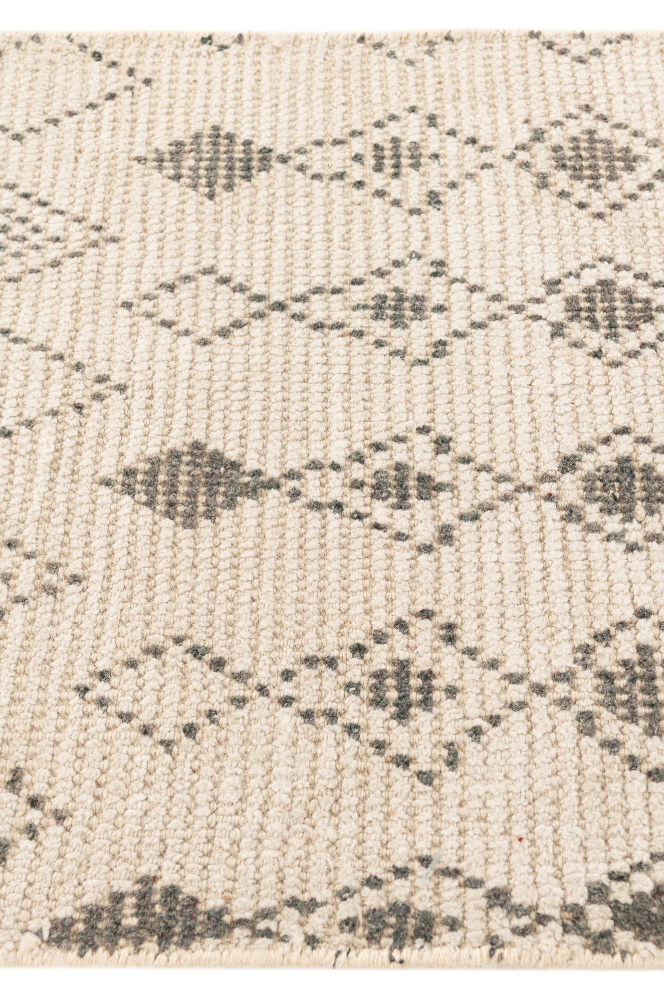 2' 8 x 10' 3 Hand Knotted Moroccan Wool Runner Rug