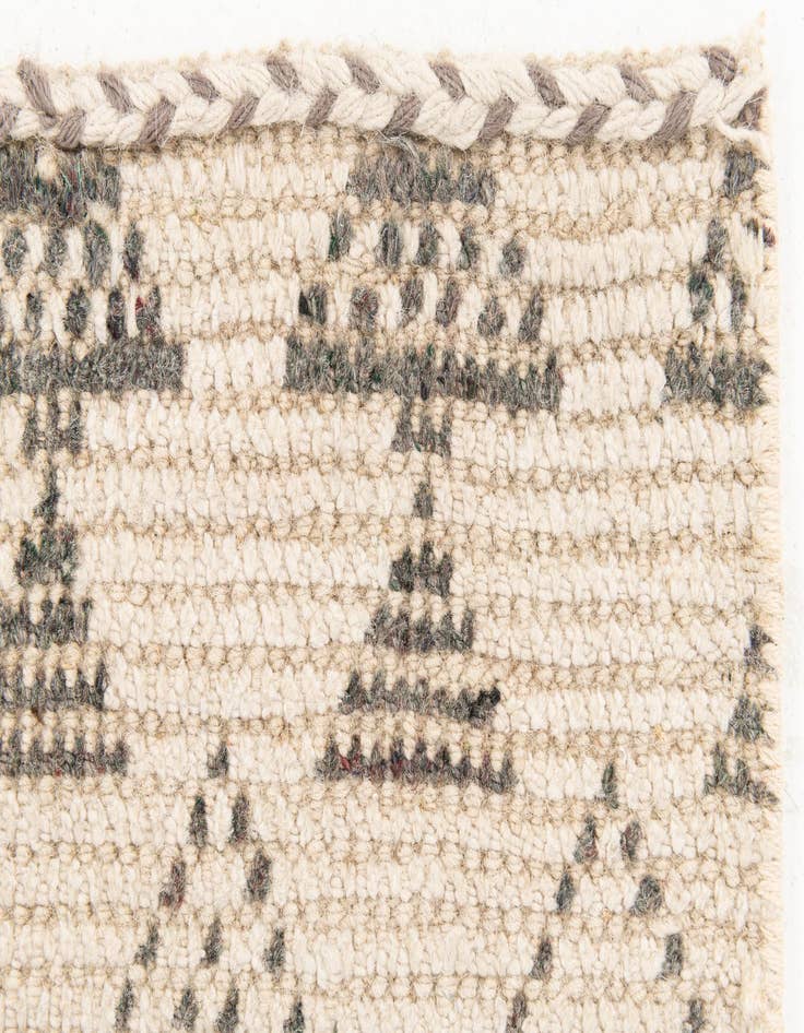 Detail image of 2' 8 x 10' 3  Hand Knotted Moroccan Wool Runner Rug