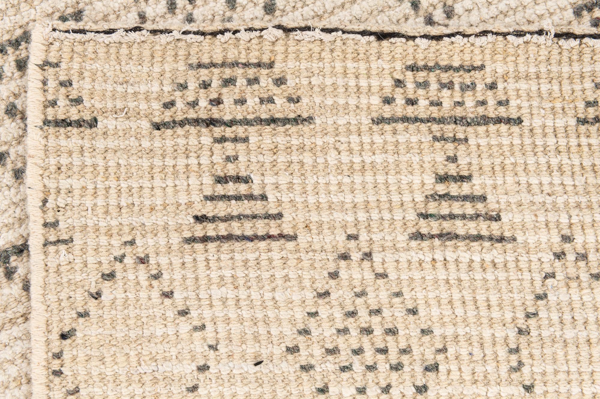 2' 8 x 10' 3 Hand Knotted Moroccan Wool Runner Rug