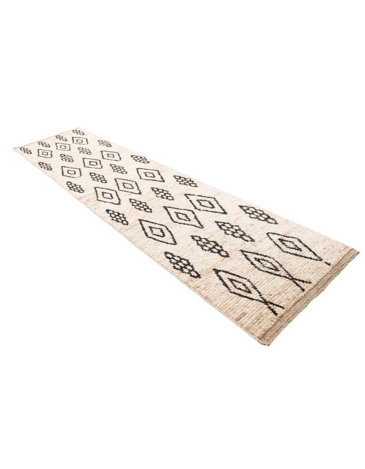 Detail image of 2' 10 x 12' 1  Hand Knotted Moroccan Wool Runner Rug