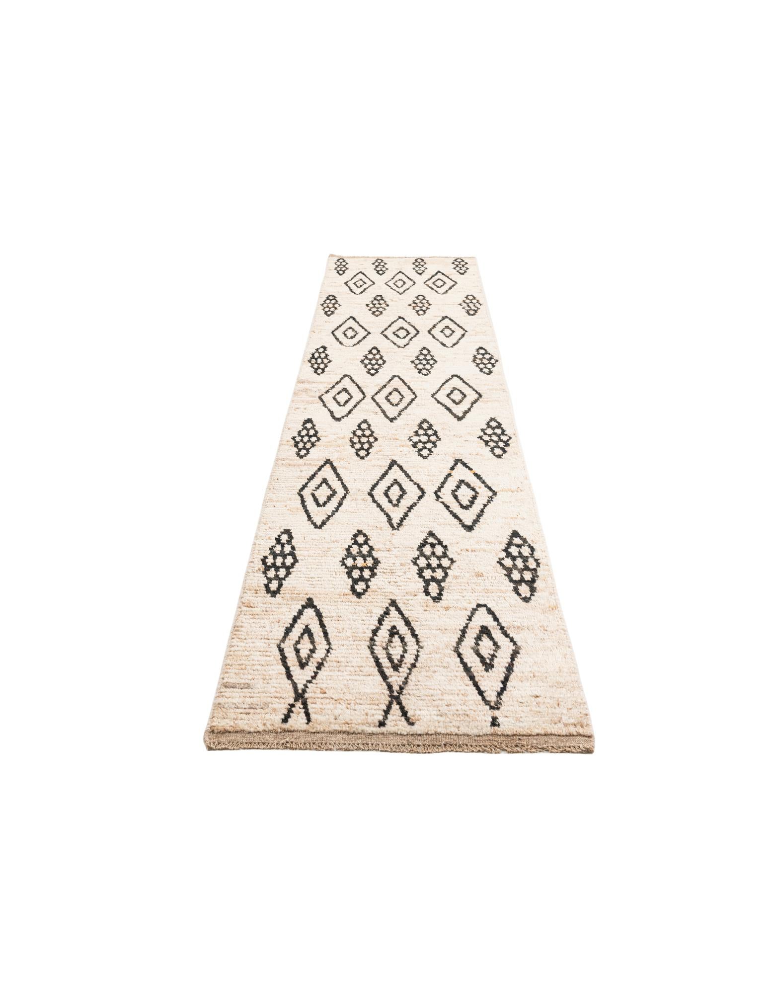 2' 10 x 12' 1 Hand Knotted Moroccan Wool Runner Rug