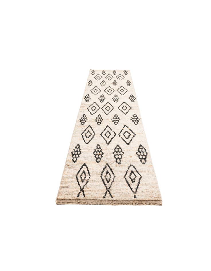 Detail image of 2' 10 x 12' 1  Hand Knotted Moroccan Wool Runner Rug