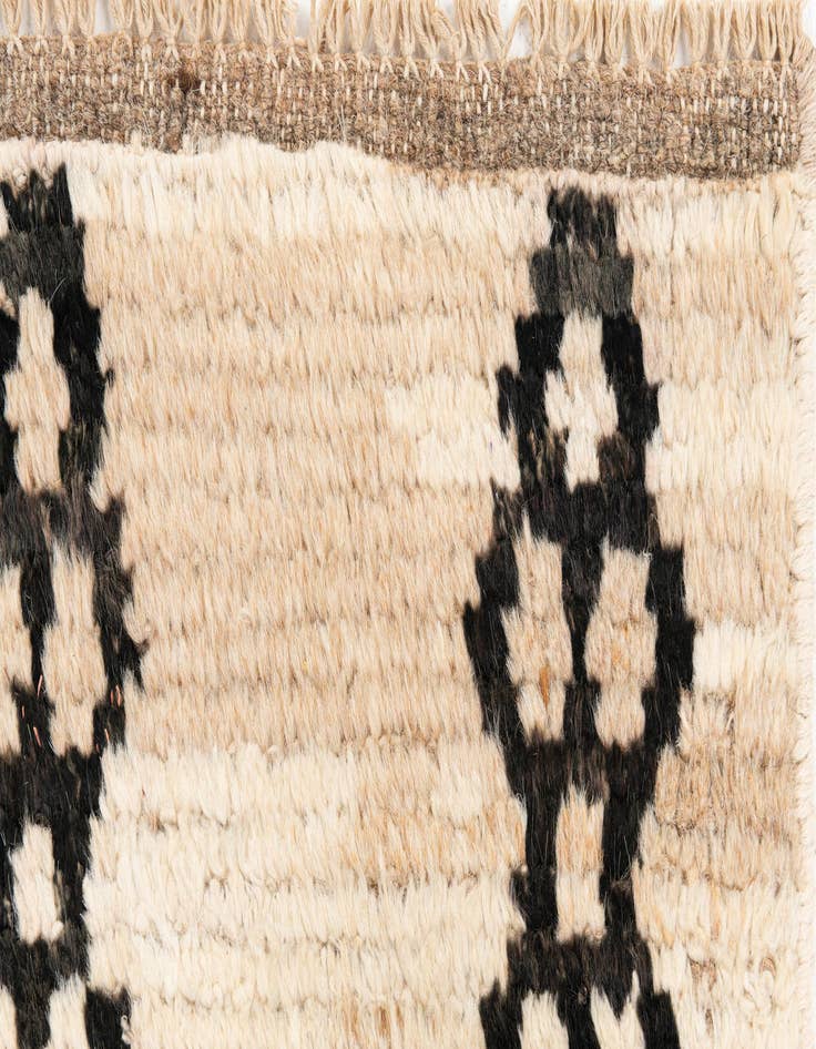 Detail image of 2' 10 x 12' 1  Hand Knotted Moroccan Wool Runner Rug