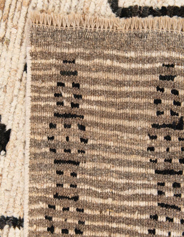 Detail image of 2' 10 x 12' 1  Hand Knotted Moroccan Wool Runner Rug