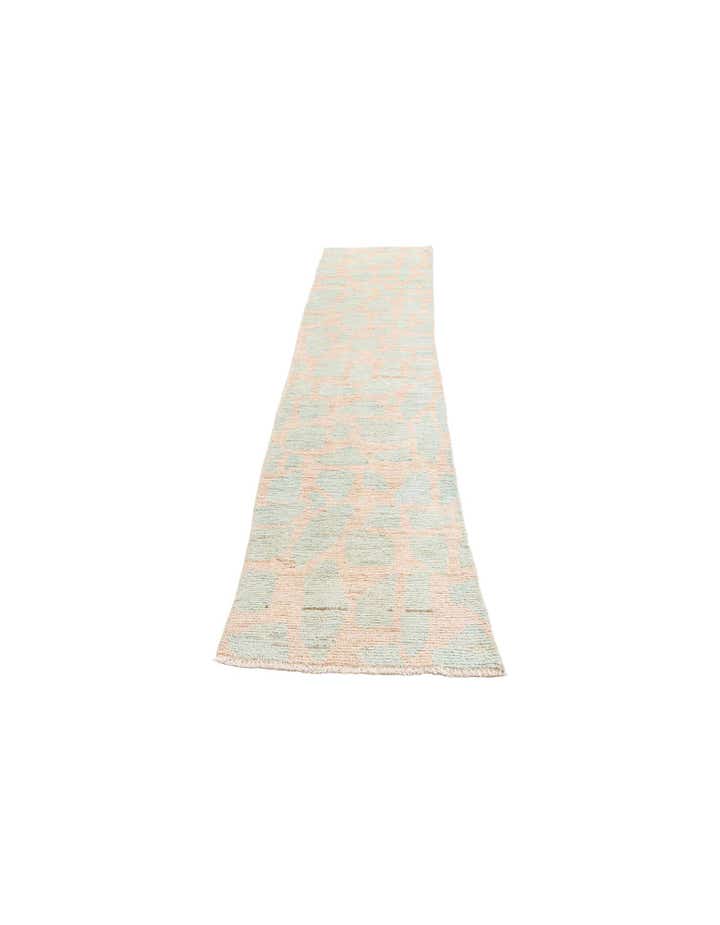 2' 4 x 9' 9 Hand Knotted Moroccan Wool Runner Rug