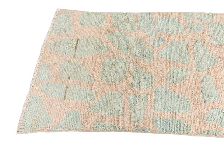 Detail image of 2' 4 x 9' 9 Hand Knotted Moroccan Wool Runner Rug