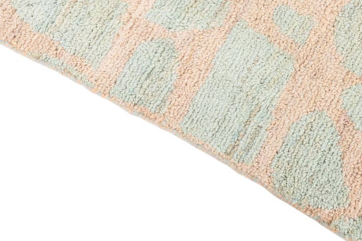 Detail image of 2' 4 x 9' 9 Hand Knotted Moroccan Wool Runner Rug