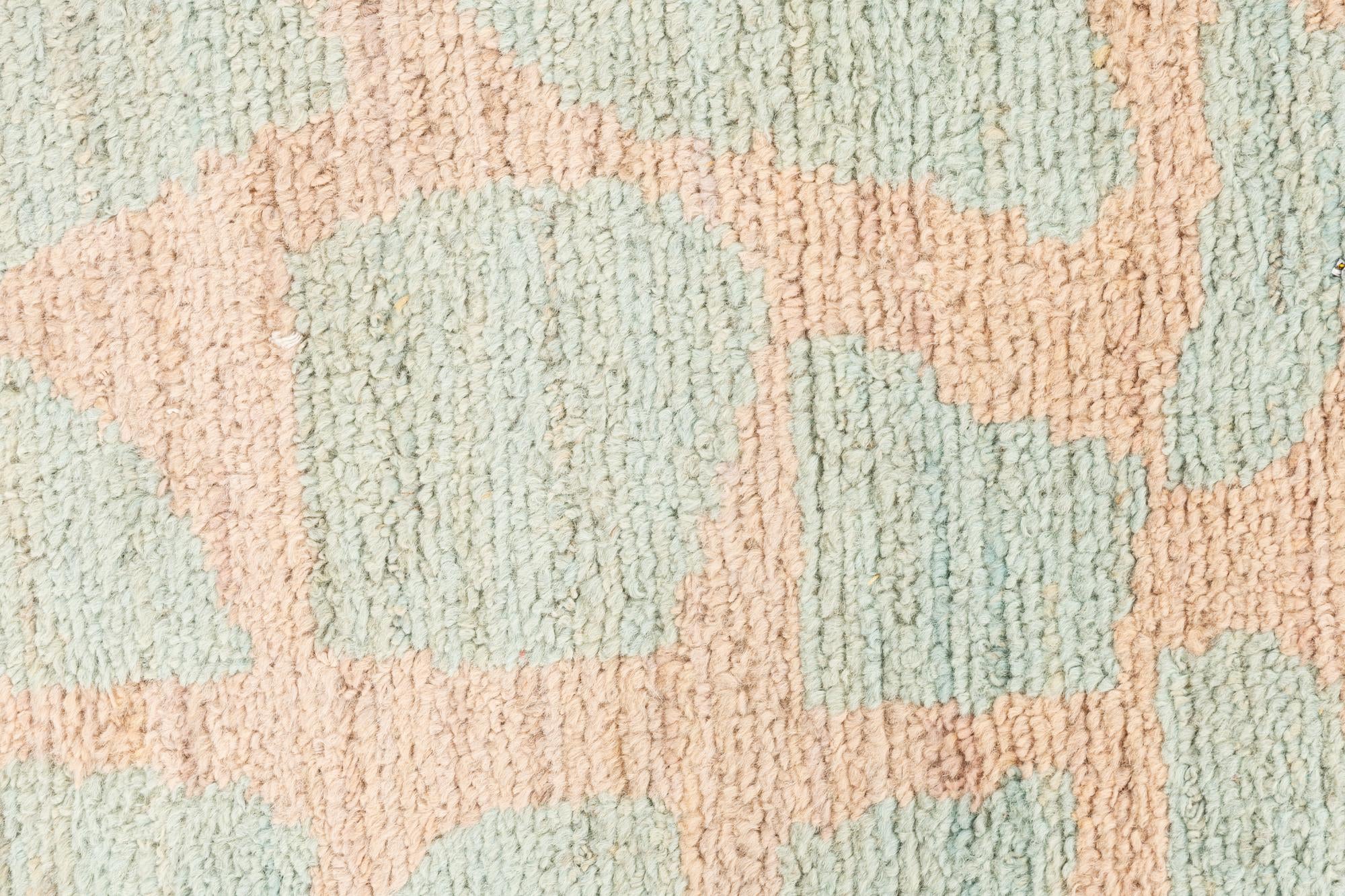 2' 4 x 9' 9 Hand Knotted Moroccan Wool Runner Rug