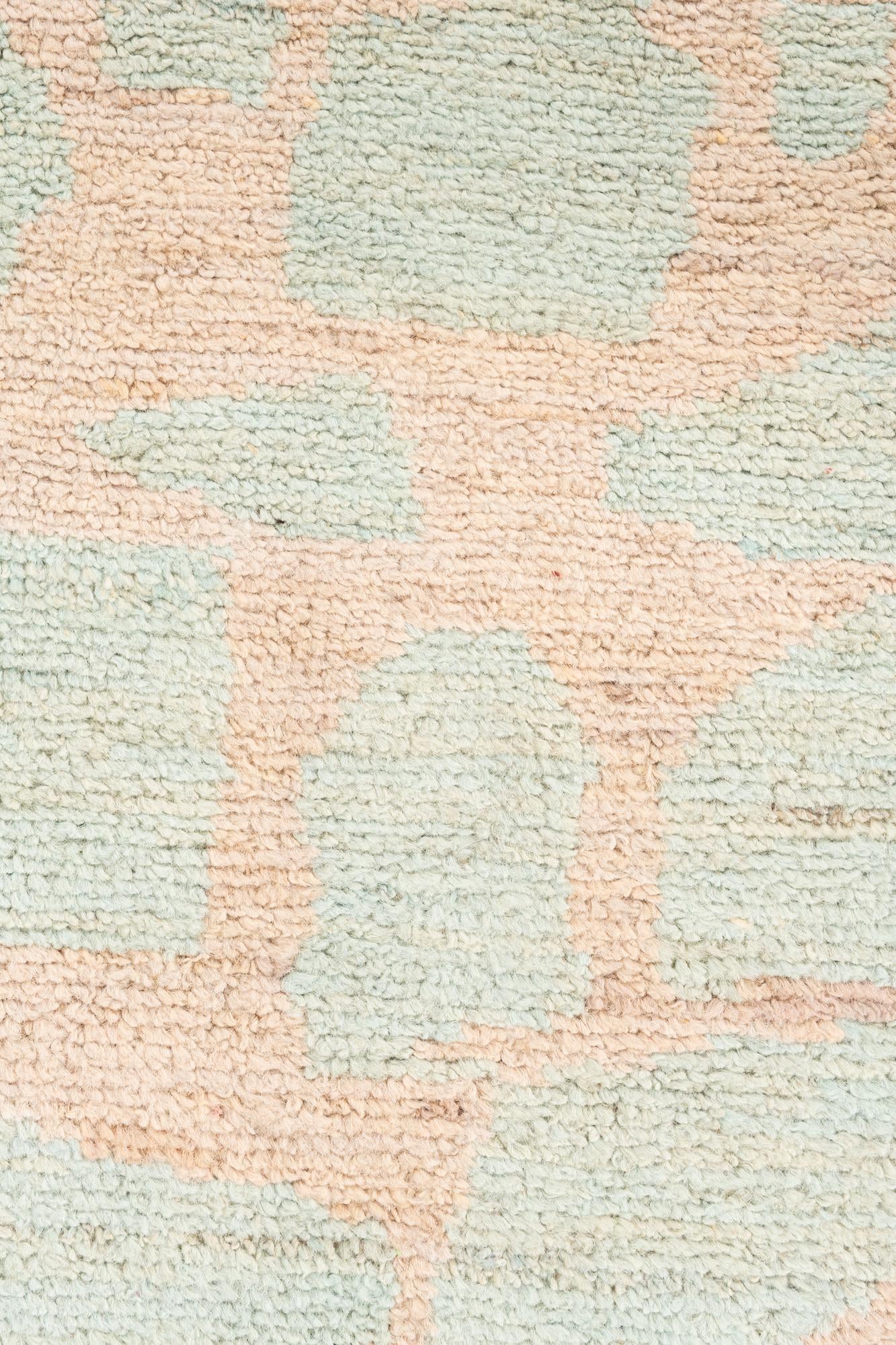 2' 4 x 9' 9 Hand Knotted Moroccan Wool Runner Rug