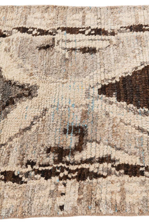 Detail image of 2' 8 x 8' Hand Knotted Moroccan Wool Runner Rug