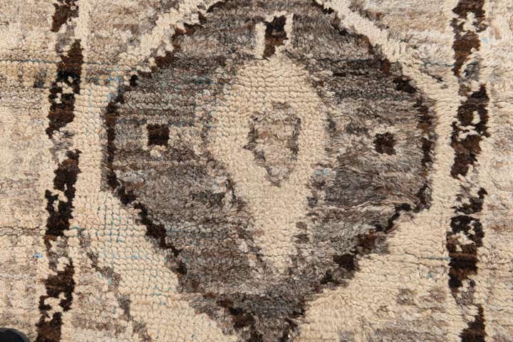 2' 8 x 8' Hand Knotted Moroccan Wool Runner Rug