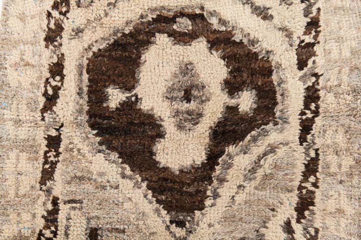 Detail image of 2' 8 x 8' Hand Knotted Moroccan Wool Runner Rug