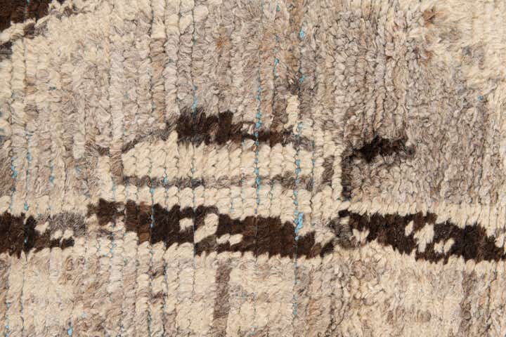 2' 8 x 8' Hand Knotted Moroccan Wool Runner Rug