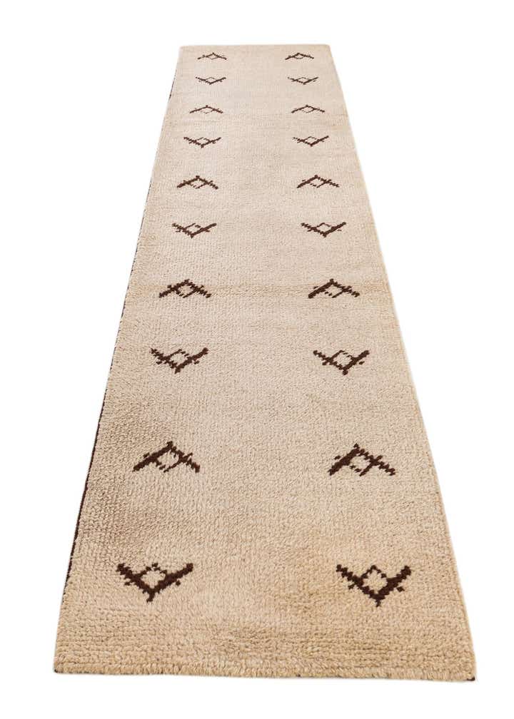 2' 9 x 11' 8 Hand Knotted Moroccan Wool Runner Rug