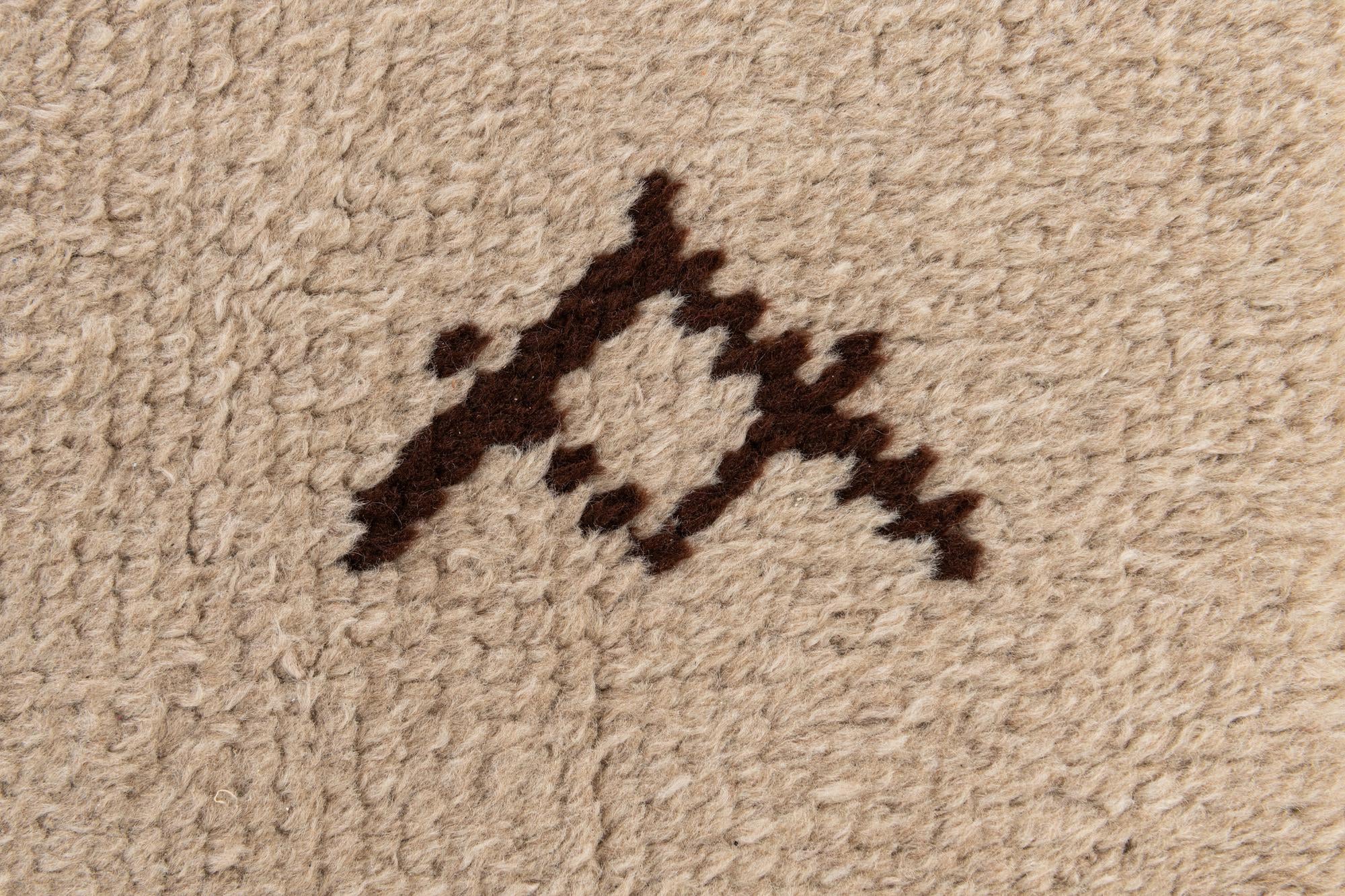 2' 9 x 11' 8 Hand Knotted Moroccan Wool Runner Rug