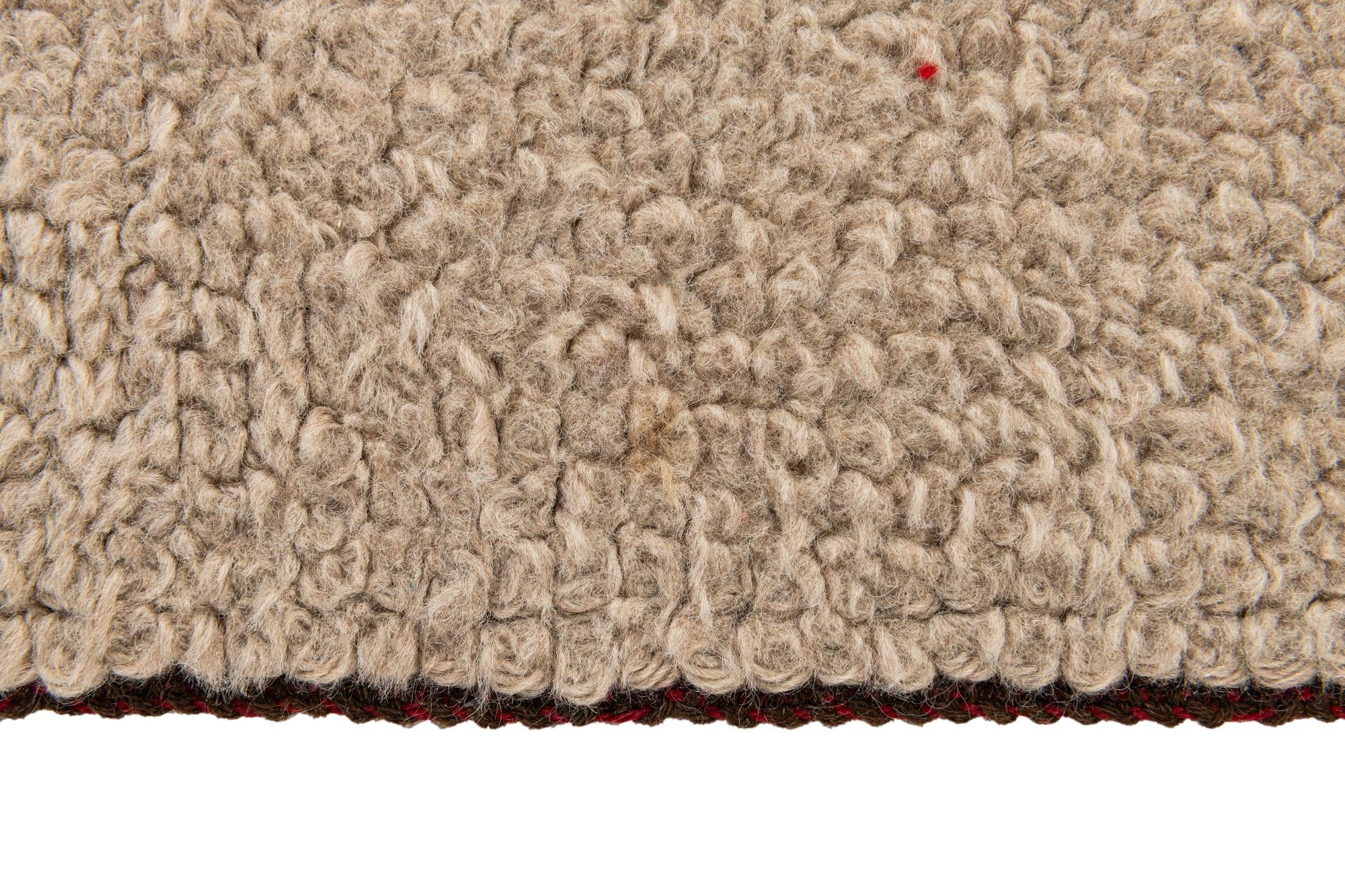 2' 9 x 11' 8 Hand Knotted Moroccan Wool Runner Rug