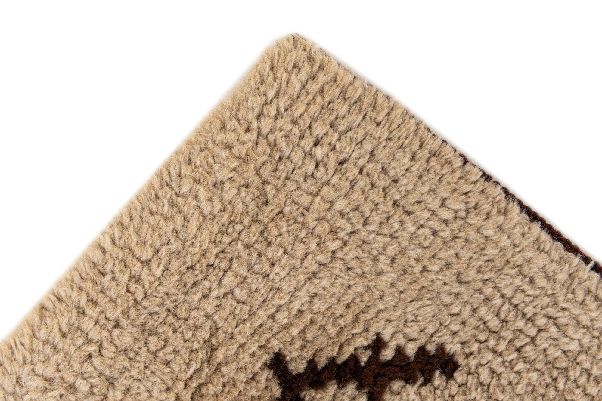 2' 9 x 11' 8 Hand Knotted Moroccan Wool Runner Rug