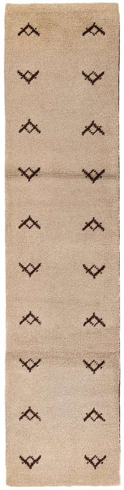2' 9 x 11' 8 Hand Knotted Moroccan Wool Runner Rug