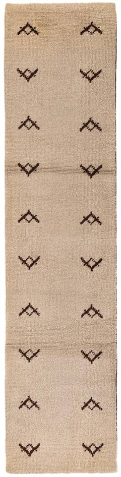Detail image of 2' 9 x 11' 8 Hand Knotted Moroccan Wool Runner Rug
