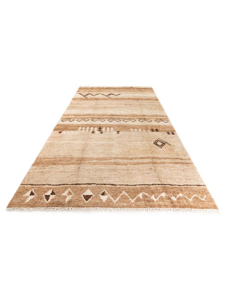Detail image of 6' 8 x 13' 6 Hand Knotted Moroccan Wool Runner Rug