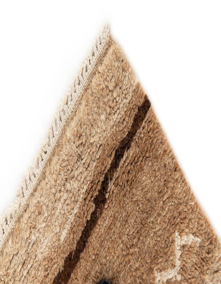 Detail image of 6' 8 x 13' 6  Hand Knotted Moroccan Wool Runner Rug