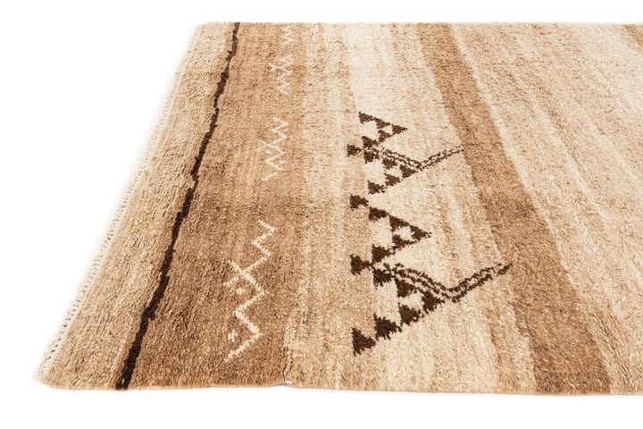 6' 8 x 13' 6 Hand Knotted Moroccan Wool Runner Rug