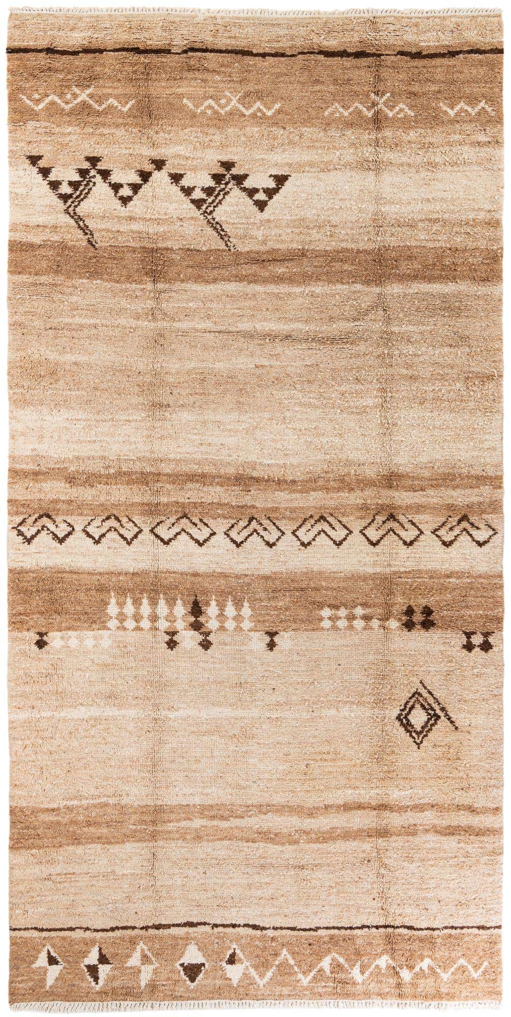 6' 8 x 13' 6 Hand Knotted Moroccan Wool Runner Rug