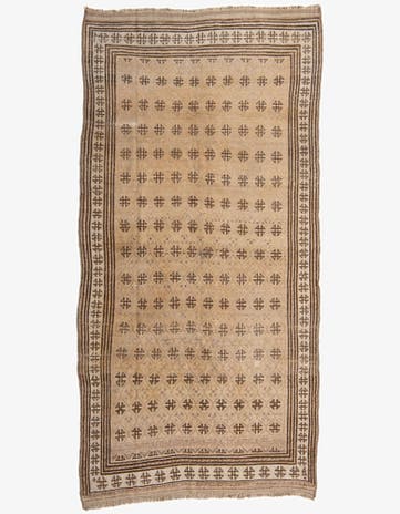 4' 8 x 9' 8 Hand Knotted Moroccan Wool Runner Rug