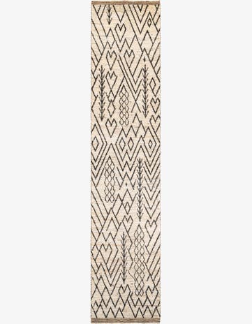 3' 5 x 16' 3 Hand Knotted Moroccan Wool Runner Rug