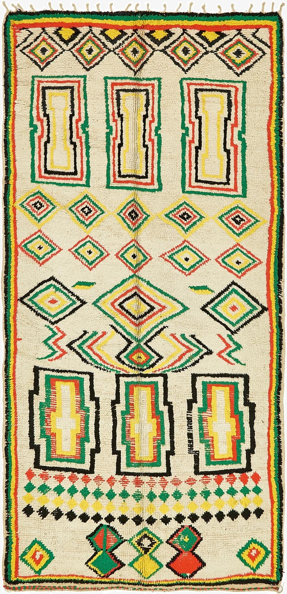 5' 3 x 11' 2  Hand Knotted Moroccan Wool Runner Rug