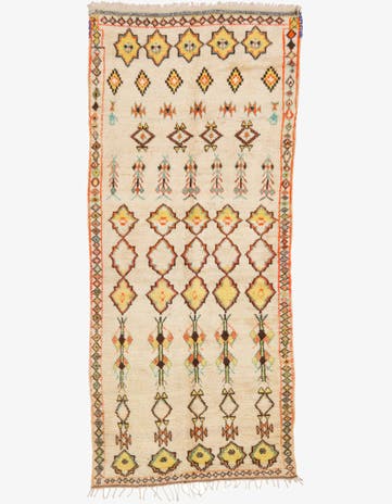 4' 10 x 10' 10 Hand Knotted Moroccan Wool Runner Rug