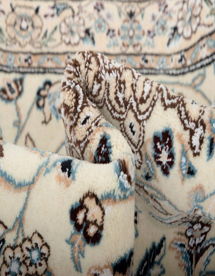 Detail image of 3' 3 x 17' 7  Hand Knotted Nain Persian Wool Runner Rug