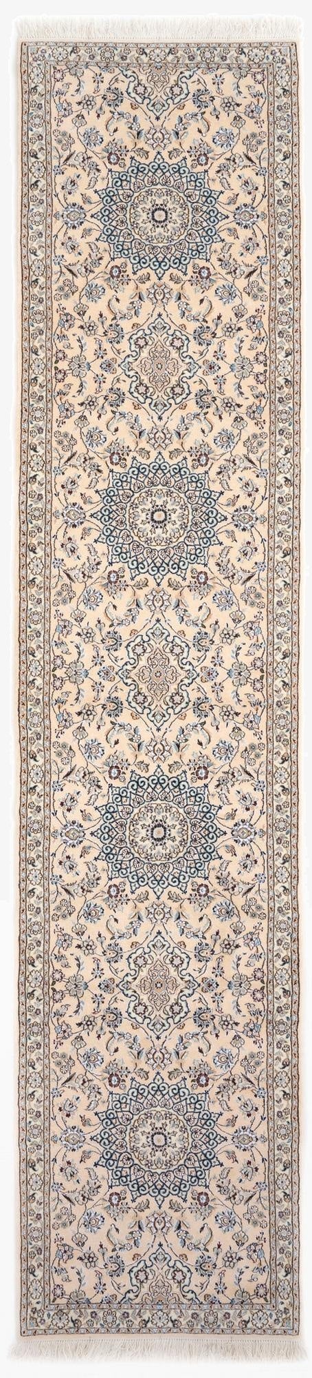 2' 11 x 14' 1  Hand Knotted Nain Persian Wool Runner Rug