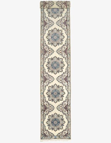 3' 3 x 19' 1 Hand Knotted Nain Persian Wool Runner Rug