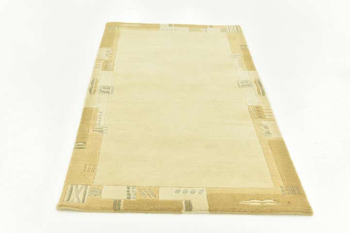 2' 6 x 4' 7 Hand Knotted Nepal Wool Runner Rug