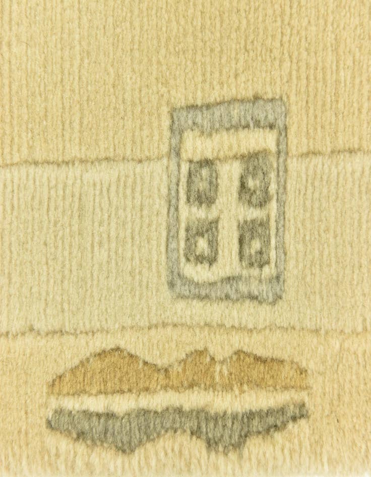 Detail image of 2' 6 x 4' 7  Hand Knotted Nepal Wool Runner Rug