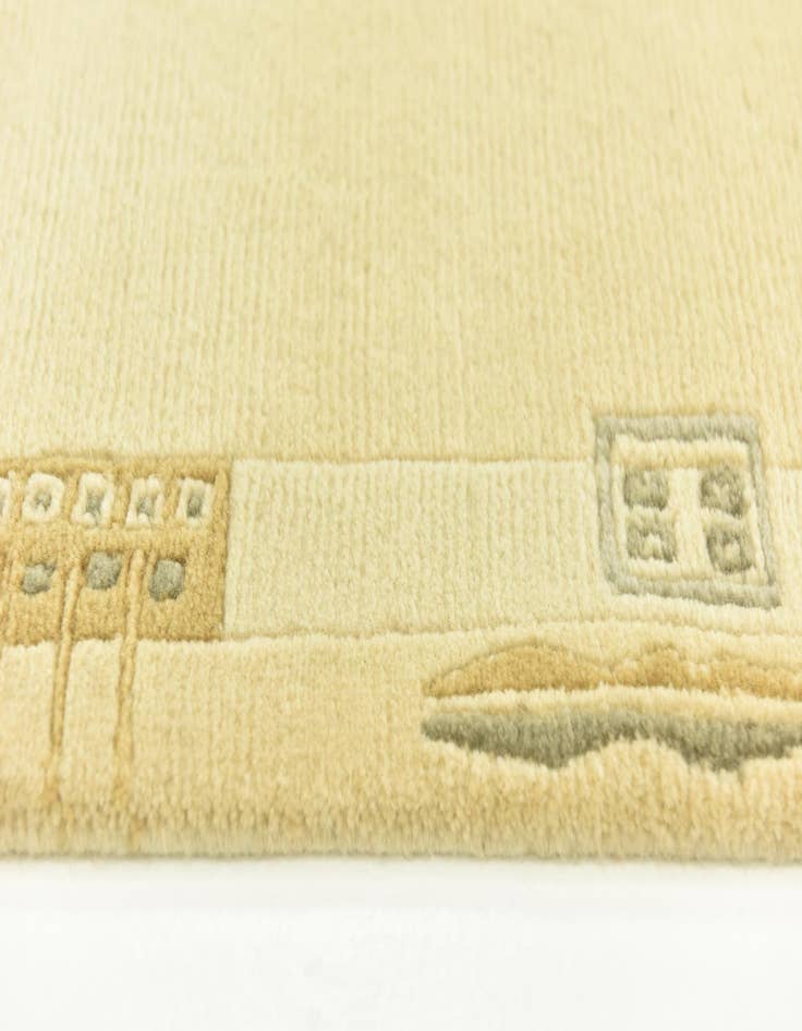 Detail image of 2' 6 x 4' 7  Hand Knotted Nepal Wool Runner Rug