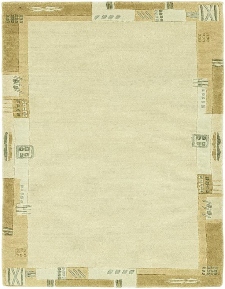 Detail image of 2' 6 x 4' 7 Hand Knotted Nepal Wool Runner Rug