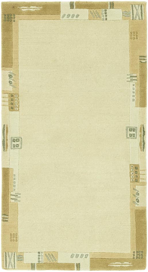 Detail image of 2' 6 x 4' 7 Hand Knotted Nepal Wool Runner Rug