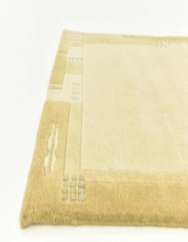 Detail image of 2' 4 x 4' 7  Hand Knotted Nepal Wool Runner Rug