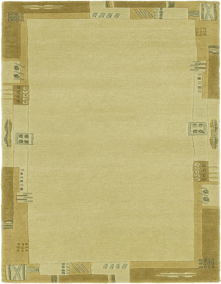 Detail image of 2' 4 x 4' 7 Hand Knotted Nepal Wool Runner Rug