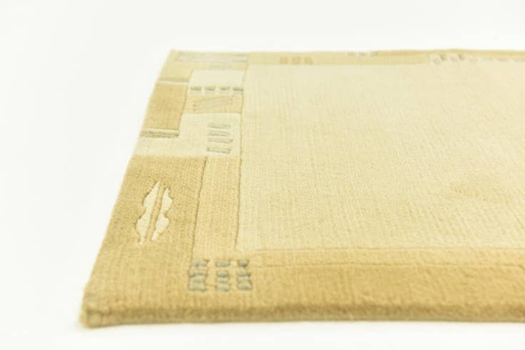 Detail image of 2' 4 x 4' 7 Hand Knotted Nepal Wool Runner Rug