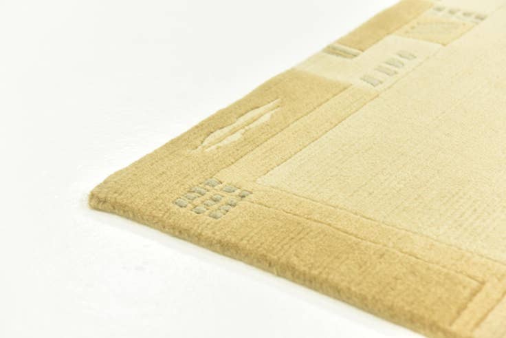 Detail image of 2' 4 x 4' 7 Hand Knotted Nepal Wool Runner Rug