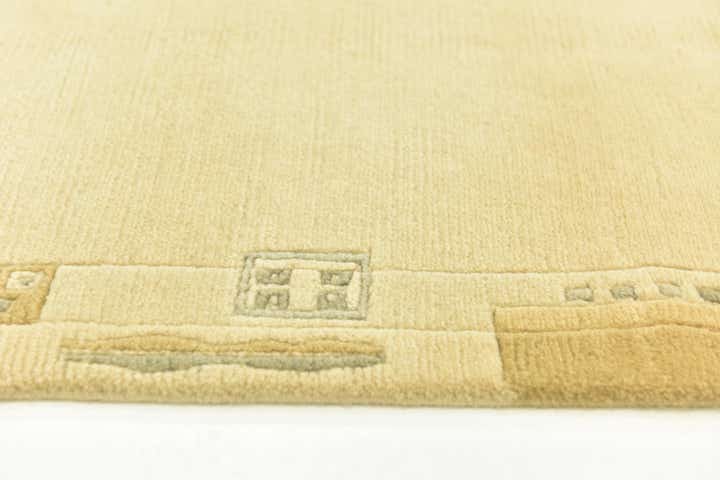 2' 4 x 4' 7 Hand Knotted Nepal Wool Runner Rug